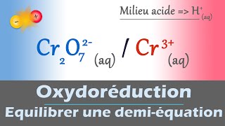 Oxydoréduction 🧪 Équilibrer une demiéquation électronique en milieu acide  Physique Chimie Lycée [upl. by Aiksas406]