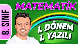 8SINIF MATEMATİK 1DÖNEM 1YAZILI SORULARI [upl. by Ssor]