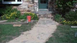 Flagstone Walkway Repair Video [upl. by Anavi]