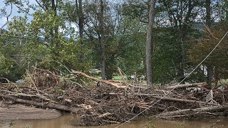 Hurricane Helene Swannanoa NC Destruction [upl. by Airdnekal]