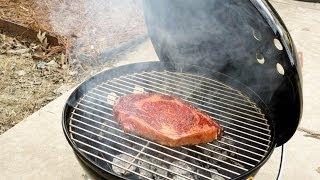 Ribeye Steak on The Smokey Joe Gold How To [upl. by Nwahsd]