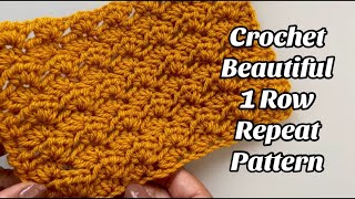 CROCHET PRETTY 1 ROW PATTERN [upl. by Oiracam217]