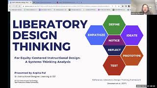 2023 AECT Annual Convention Liberatory Design Thinking Presentation by Arpita Pal designthinking [upl. by Yve]