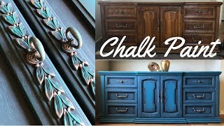 DIY Dresser Makeover w Annie Sloan Chalk Paint Aubusson Blue [upl. by Questa]