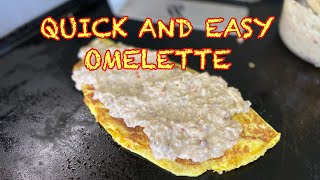 Quick And Easy Omelette Recipe  Blackstone Griddle Recipes [upl. by Anitrak723]