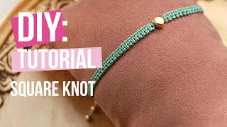 Sieraden maken Basistechniek macramé square knot [upl. by Enyahc642]