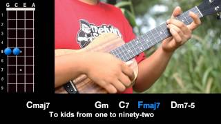 quotThe Christmas Songquot Nat King Cole Ukulele PlayAlong [upl. by Meela]