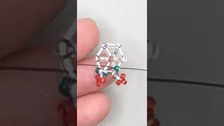 Lets make 3D beads quotsnow flakequot ビーズモチーフ「雪の結晶」short diy beads 3dbead ハンドメイド beading 3dбусины [upl. by Yemrej]