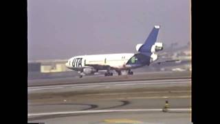 UTA Douglas DC1030 Departing amp Arriving at LAX [upl. by Bud365]