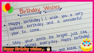 Best Birthday Wishesmessages for special person  Beautiful Birthday Wishes [upl. by Annairba596]