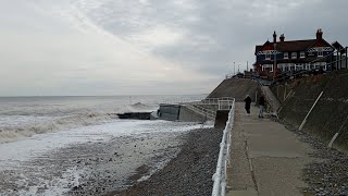 Big waves at Hornsea 🌊👀🪵🥾🌊 [upl. by Serle]