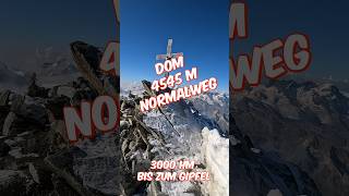 Dom Normalweg  3000 HM zum Gipfel 😅 wallis bergsteigen schweiz hochtouren mountains alps [upl. by Vinna]