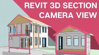 Revit Tutorial 3D Section with Camera and Section Box [upl. by Anelem]