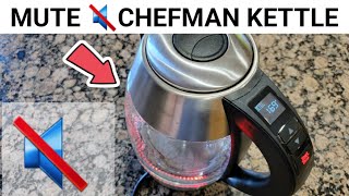 How To Mute Sounds on Chefman Cordless Glass Electric Kettle Plus COSTCO [upl. by Adnicul]