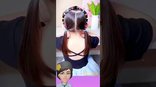 تسريحة شعر أنيقة، سهلة و سريعة لجميع المناسبات و للمدرسه 💇🏼‍♀️trending shorts hair العيد [upl. by Hoenack]