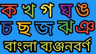 বাংলা বর্ণমালা সব একসাথে। Bengali Alphabet বাঞ্জনবর্ণ। Consonant ক খ গ ঘ । Baby Cartoon Bangla [upl. by Ivanna]