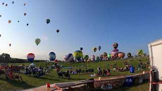 Time lapse of Day 4 of the National Balloon Classic at Indianola Iowa July 29 2024 [upl. by Leeann180]