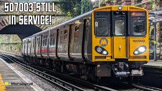 FOURTY SIX YEARS OLD 507003 still in service on the Merseyrail 151024 [upl. by Opiuuk499]