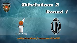 Atlasbasket  Div 2Round 1  IONIANS vs UNBROKEN [upl. by Basham996]