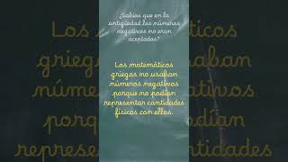 ¿Sabías que en la antigüedad los números negativos no eran aceptados [upl. by Deroo]