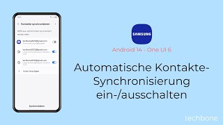 Automatische Synchronisierung der Kontakte einausschalten  Samsung Android 14  One UI 6 [upl. by Jerrylee]