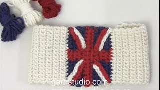 How to crochet the stripes for quotUnion Jackquot [upl. by Eslek]