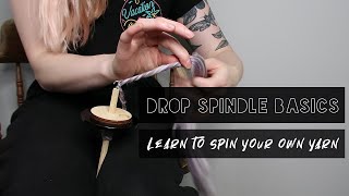 How to Spin yarn using a DROP SPINDLE  Drop Spindle TUTORIAL [upl. by Janos]