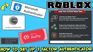 HOW TO SET UP 2 FACTOR AUTHENTICATION IN ROBLOX  Microsoft Google Twilios Authy [upl. by Jeramie]