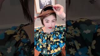 Quick and easy girls hairstyle 💙✂️ Short hair style amplong hair style shorts tutorial tiktok [upl. by Kistner]