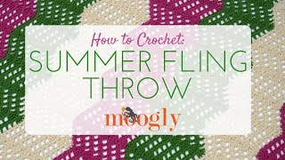 How to Crochet Summer Fling Throw Right Handed [upl. by Otreblanauj]