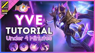 4Minute Yve Tutorial in Mid Lane  MLBB S34 2024 [upl. by Annaira]