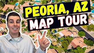 Full Map Tour of Peoria AZ  Watch Before Moving Here [upl. by Llener]