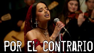 Becky G  POR EL CONTRARIO with Leonardo Aguilar amp Angela Aguilar Letra amp Music Video [upl. by Bessy]