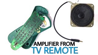 How to make Amplifier from TV remote  Audio Amplifier [upl. by Sudaorb]