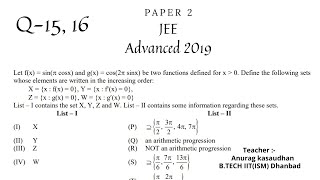 JEE Advanced 2019 Math Paper 2 Q 15  16 solution  IIT JEE Maths  jeeadvanced2019 jeeadvanced [upl. by Kate]