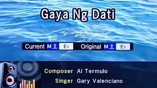 GAYA NG DATI Gary Valenciano ðŸŽµKaraoke VersionðŸŽµ [upl. by Ahsilek]