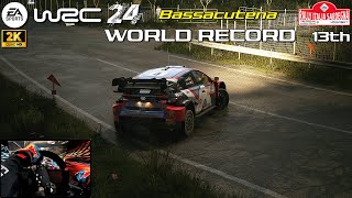 WORLD RECORD 13th  EA SPORTS WRC 24  Bassacutena Italy Hyundai i20 2024 Onboard  PXN V10 Gameplay [upl. by Arette]