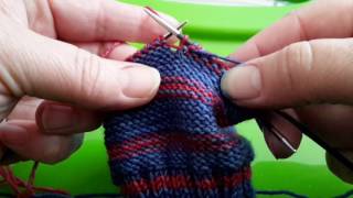 How I knit socks one inside the other  just a demo [upl. by Possing245]