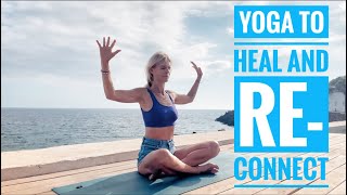 Yoga by the Ocean to release thoughts tension and feelings that doesn’t serve you anymore  Healing [upl. by Ecirtap]