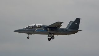 Textron Scorpion AirLand Cessna E530 arrival at RIAT 2017 AirShow N531TA [upl. by Odell]