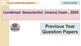 Combined Geoscientist Exam mains 2020 Discussion on previous year papers2019 Geology Paper 3amp Hy [upl. by Sancho]