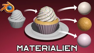 Cupcake Teil 2  Materialien  Blender Tutorial Deutsch [upl. by Okubo]