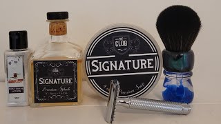 Wet shaving YAQi  Ocean shaving brush and Ariana and Evans  The Club  Signature [upl. by Ause]