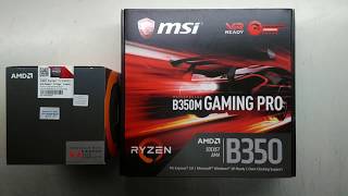 AMD Ryzen 5 2400G with msi B350M Gaming Pro motherboard assemble [upl. by Fanechka]