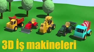 3D çizgi film  İş makineleri çocuk parkında tüm bölümler bir arada Full HD [upl. by Nicholle]