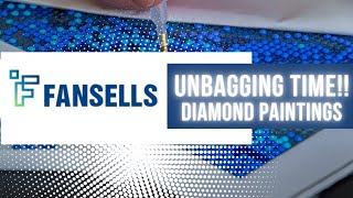 UNBAGGING TIME😊  Fansells  Diamond Paintings diamondart unboxing [upl. by Sutsuj]