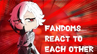 Fandoms react to each other Arlecchino  Gacha React [upl. by Reivaz189]