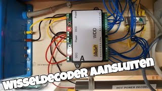 Wisseldecoder aansluiten in Itrain  Connecting a turnout decoder in Itrain [upl. by Ladiv]