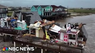 Beryl lashes Texas bringing high winds heavy rain and flooding [upl. by Ambrogino]