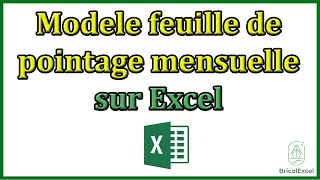 Modele feuille de pointage mensuelle excel [upl. by Kenay148]